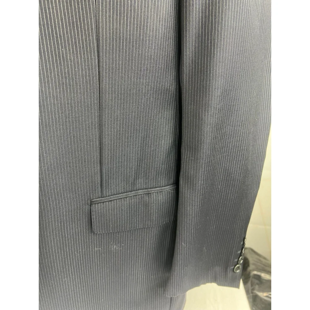 Men’s Tessuto Ermenegildo Zegna Australian Wool Pinstriped Suit Jacket Size 54